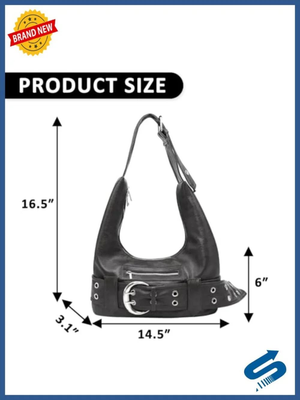 Vintage PU Leather Hobo Shoulder Bag with Adjustable Strap Tote